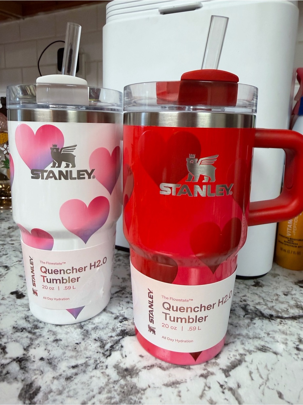 20 oz target valentines Stanley set